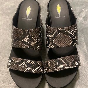 Volatile Snakeskin print sandals